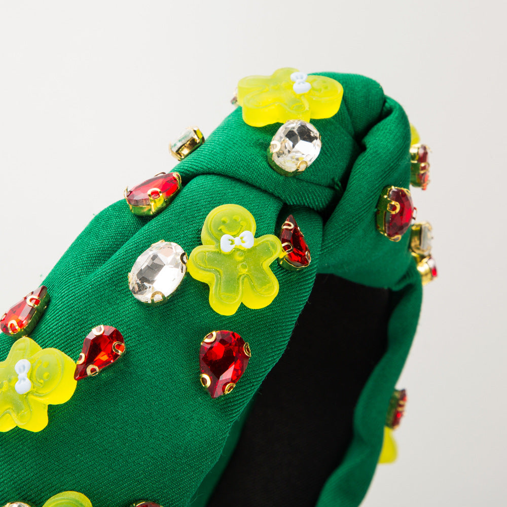 Wholesale Gingerbread Man Fabric Christmas Hoops